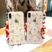 Dry Flower Phone Case - iPhone X / XS / XR / XS Max / 11 / 11 Pro / 11 Pro Max / 12 / 12 Pro / 12 Pro Max / 13 / 13 Pro / 13 Pro Max / 14 / 14 Plus / 14 Pro / 14 Pro Max Blue - iPhone 11 PRO