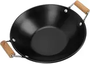 Gogogmee Small Stainless Steel Pot for Camping 23cm Single Serve Cooking Pot Comfortable Wood Handle