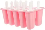 MAGICLULU 1pc 10 Ice Cube Stick Tool Tray Ice Cream Maker Ice Cream Making Mold Molde De para Resina Ice Block Moulds Mini Cakesicle De para Gelatinas Pink Ice Box Silica Gel Popularity