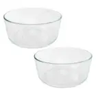 Pyrex 7203 Simply Store 7-Cup Round Clear Glass Food Storage Bowl (2-Pack)
