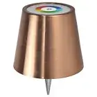 Wireless Bottle Lamp Rechargeable Warm Light & RGB LED Table Lamp (Rose Gold)