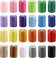 Tanstic 24 Colors Polyester Sewing Thread, 1093 Yards(1000M) Per Spool, Sewing Thread Set