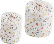 2pcs Quilt Storage Bag Large Capacity Dampproof Home Organizer Drawstring Flower Pattern
