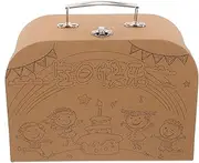 SEWACC Graffiti Suitcase for Children Small Paperboard Suitcase Kids Travel Bag
