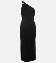 [Galvan] Galvan One-shoulder midi dress AU 12 black