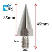 35mm length mini Pole Point tip for mini prism GPS pole - M10 Thread Steel