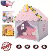 Large Princess Tent for Girls with Mat & Star Lights - Easy Assembly Indoor Fun