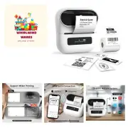 Label Maker, Upgrade 3 Inch Barcode Printer, Portable Sticker Maker Machine f...