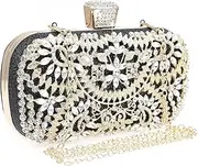[BLAZDEVE] Women Rhinestone Evening Clutch Bag, Sparkly Crystal Clutch Bag, Glitter Sequin Bridal Purse Evening Handbag for Wedding Prom Party Banquet
