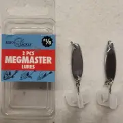 JEROS TACKLE Megmaster 1/8 Ounce Weighted Lures With Treble Hooks Pack Of 2