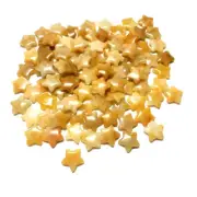 100pcs Natural Yellow Jade Stone Healing Star Gemstone for Home Decor 20x6mm