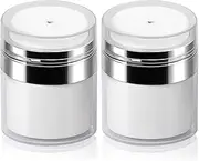 Mluchee 2Pack 15ml Airless Pump Jar - Drunk Elephant Container 0.5 Oz Moisturizer Pump Dispenser, Airless Pump Bottles, Cream Jar Vacuum Bottle Dispenser for Cream, Lotions