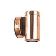 MR16 12V Exterior Single Fixed Wall Pillar Light Copper IP54 - PM1FCEC