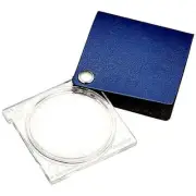 3.5x Eschenbach Leather Folding Square Pocket Magnifier - 50mm Blue