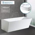 1500mm 1700mm White Acrylic Soaking Bath Spa Tub Left/Right Corner Back to Wall