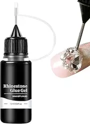 Gem Glue for Nails | 10ml Long-Lasting Rhinestone Gel,Nails Art Manicure Tool Strong Adhesive Nail Charm Decoration Glue for Beginners, Home Travel Nail Salon Use