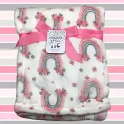 NEW Rainbows Floral Flowers Butterflies Plush Baby Blanket Duck Duck Goose