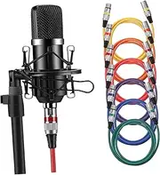 LIFKICH 1 Set XLR Microphone Cable Male to Female Multiple Color Options Easy to Use Audio Patch Cord for Signal Transmission for Speakers and Various Microphones