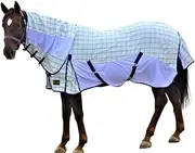 RUMANI Cool Wave Cotton & Mesh Fly Summer HYBRID Paddock Horse Rug Neck COMBO