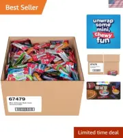 Candy, Mini Bars, Assorted Flavors, Individually Wrapped, Bulk Box, Non Melti...