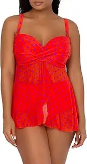 [Smart & Sexy] Women's Plus Size Twist Bandeau Tankini Top