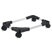 Mobile CPU Stand Adjustable Computer Tower Stand with 4 Caster Wheels Black