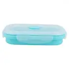 Portable Silicone Lunch Box Folding Microwave Safe Food Container TO