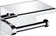 304 Stainless Steel Toilet Roll Holder Paper with Shelf Bathroom Wall Mounted Accessories Toilet Paper Holder with Phone Shelf