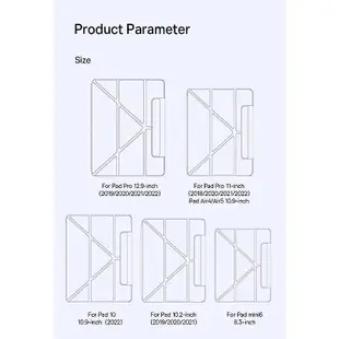 倍思 Pad Pro 11 12 iPad Air 4 5 10.9 英寸保護套,Mini 6 防摔鉛筆盒支架黑色保護套