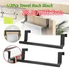 2pcs Over Door Tea Towel Holder Rack Kitchen Hanger Bar Hook Bathroom Rail AU