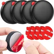 [4 Pack] for Airtag Holder, Case with Ultra Adhesive Sticker, Airtag Silicone Sticker Mount for Bike Wallet TV Remote Drone Camera Luggage Hidden (Black)