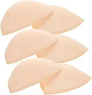 jojofuny 3 Pair Skin Tone Bra Pads Thick Triangle Inserts for Swimsuit Lingerie Soft Breathable Removable Easy to Clean Modesty Pads for Women