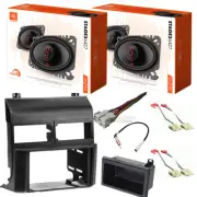 JBL 4x6" Speakers + Double DIN Radio Install kit For 1988-94 GM C/K 1500