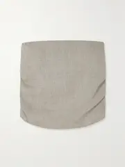 [Faithfull] Faithfull - + Net Sustain Praiyah Strapless Shirred Linen Top - Neutral - x large x large Neutrals