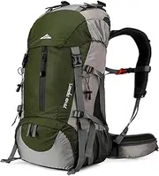 Loowoko Hiking Backpack 50L Travel Daypack Waterproof with R