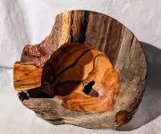 Hand Made Natural Edge Juniper Bowl 18 Inch Diameter x 7 Inch Deep.