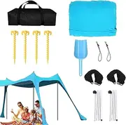Shade Tent for Beach | Sun Protection Cabana with 4 Sandbags for Camping,Easy Setup Outdoor Cabana Tent for Picnics, Fishing, Beach, Backyard