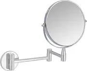 Amazon Basics Wall-Mounted Vanity Mirror - 1X/5X Magnification, Chrome