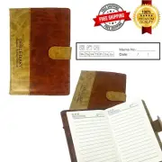 Large Leather Notebook Composition Book Cover Notepad Office Diary Book