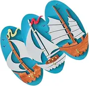 TEHAUX Decorative Wall Hooks 3pcs Mediterranean Style Coat Hooks Key Holder Rustic for Bedroom Study Room