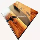 Glossy Epoxy Table Top Resin Table Walnut Custom Order For Hallway Decor