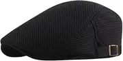 [TRocketGolf] Polyester Breathable Mesh Beret Hat, Adjustable, One Size Black