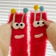 Funny Monster Socks Autumn Winter Coral Fleece Floor Socks Couple Sleep Sock G