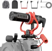 SmallRig Shotgun Microphone with Shock Mount, Compact on-Camera Microphone Dual Mic with Windscreens, for DSLR Cameras and Camcorders, for iPhone, for Android Smartphones - 3468