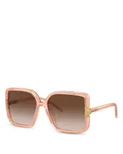 Tory Burch Flat Eleanor Square Sunglasses, 57mm