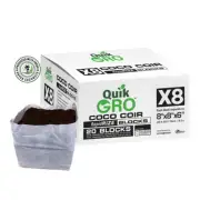 QuikGRO Coco Coir Rapid Rize Block - 8" x 8" x 6" - [Number of Block: Box (20)]