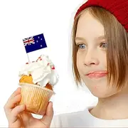 100 PCS New Zealand Flag Cake Topper,New Zealander Cupcake Stand for Party Decoration Supplies