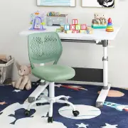 CostwayErgonomic Children Study Chair with Adjustable Height for Boys Girls Teens-Light Green