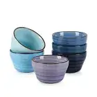 Set of 6 Ceramic 8oz Bouillon Cups 4 Inch Small Dessert Bowls for Soup Dipping