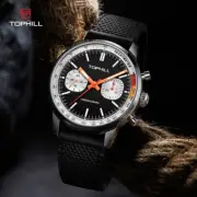TOPHILL Men's Chronograph Pilots Watch Seagull Movement 5ATM Mechanical Luminous